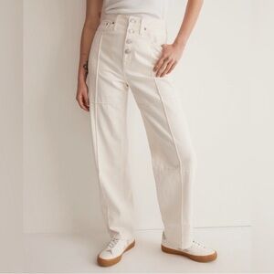 Madewell baggy straight jeans in canvas